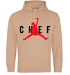Чоловіча толстовка (худі) Chef with knife Пісочний фото