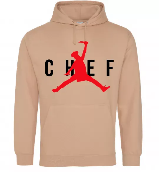 Женская толстовка (худи) Chef with knife Песочный фото