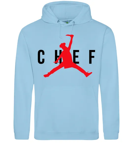 Женская толстовка (худи) Chef with knife Голубой фото
