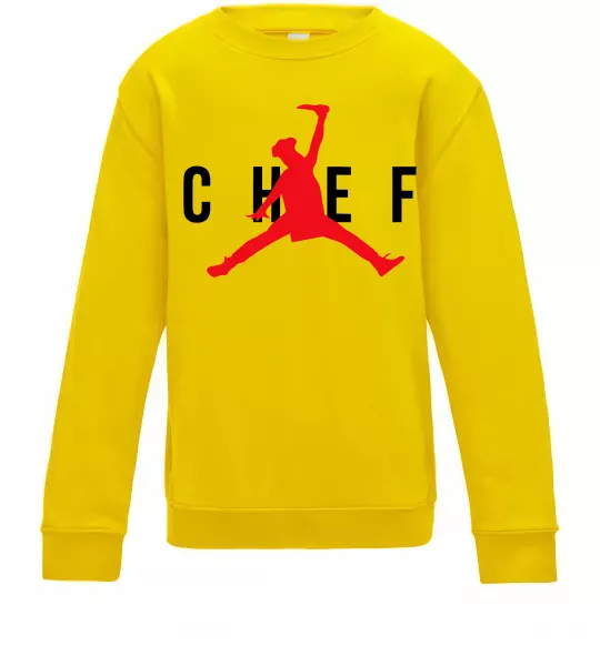 Дитячий світшот Chef with knife Сонячно жовтий фото