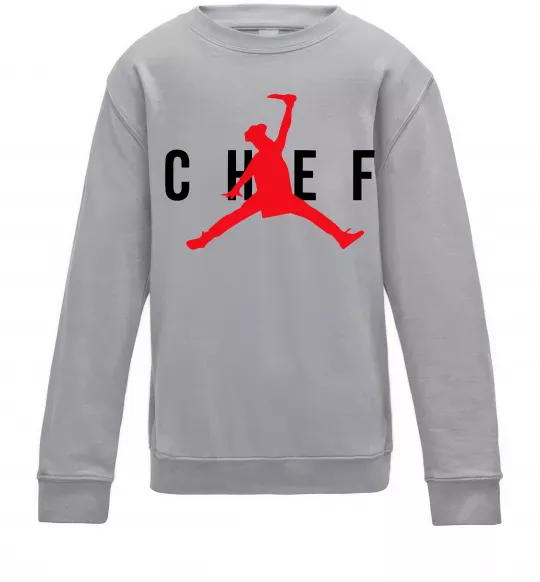 Дитячий світшот Chef with knife Сірий меланж фото