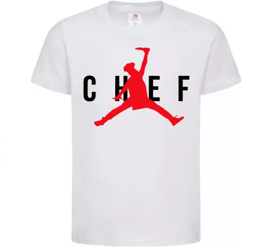 Дитяча футболка Chef with knife Білий фото