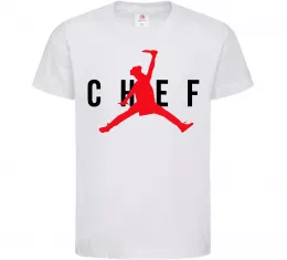 Детская футболка Chef with knife Белый фото
