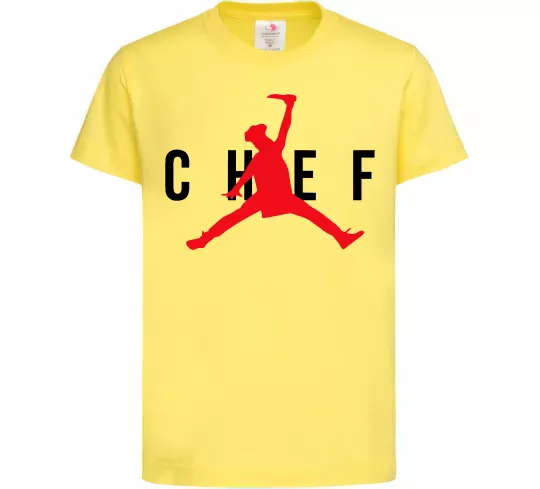 Дитяча футболка Chef with knife Лимонний фото