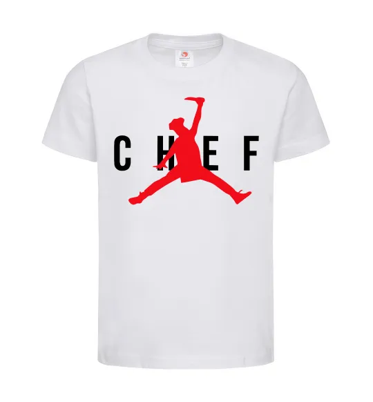 Дитяча футболка Chef with knife Білий фото