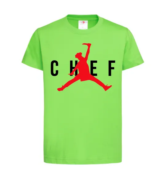 Дитяча футболка Chef with knife Лаймовий фото