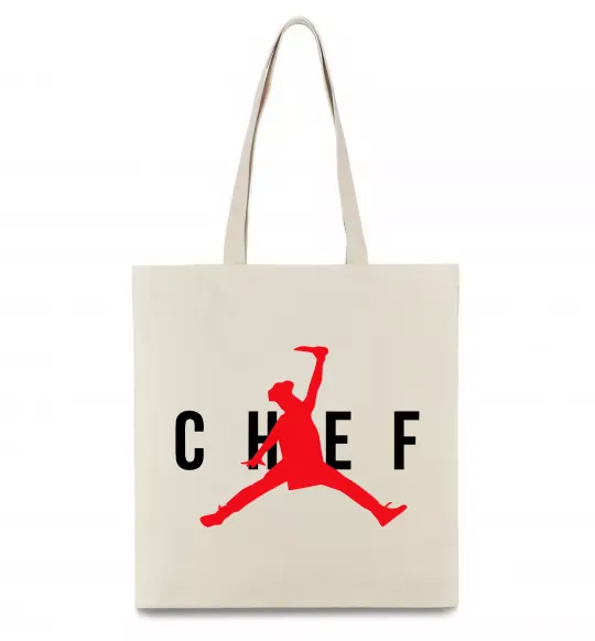 Еко-сумка Chef with knife Бежевий фото