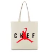 Еко-сумка Chef with knife Бежевий фото