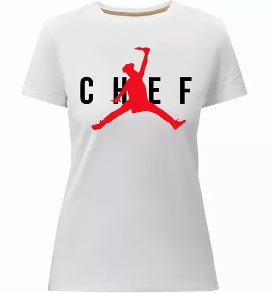 Жіноча преміум футболка Chef with knife Білий фото