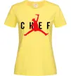 Жіноча футболка Chef with knife Лимонний фото