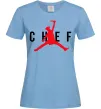 Жіноча футболка Chef with knife Блакитний фото