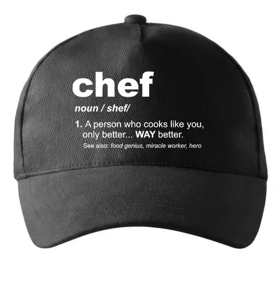 Кепка Chef noun Черный фото
