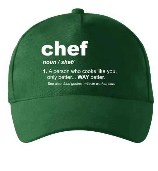 Кепка Chef noun Темно-зеленый фото