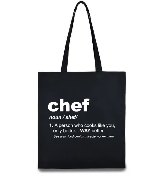 Эко-сумка Chef noun Черный фото