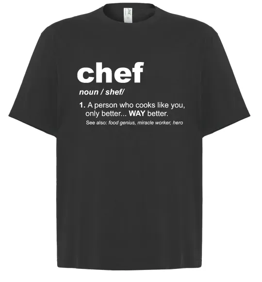 Футболка Оверсайз Chef noun Чорний фото