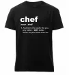 Мужская премиум футболка Chef noun Черный фото