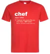 Чоловіча футболка Chef noun Червоний фото