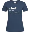Жіноча футболка Chef noun Темно-синій фото