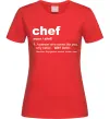 Жіноча футболка Chef noun Червоний фото