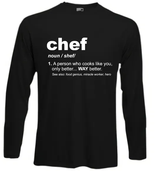 Лонгслів Chef noun Чорний фото