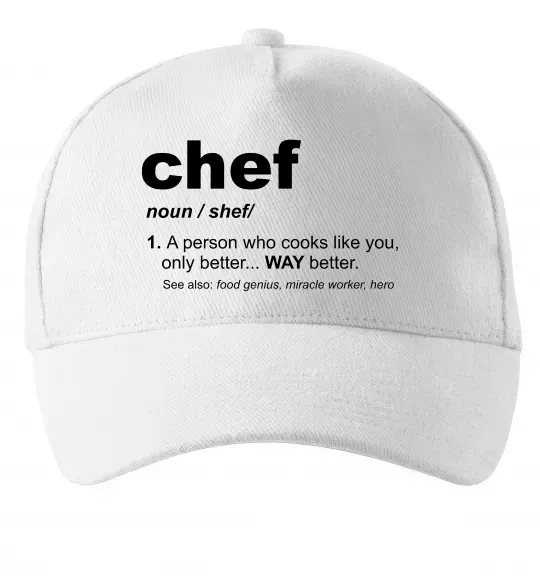 Кепка Chef noun Белый фото