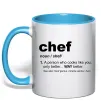 Чашка з кольоровою ручкою Chef noun Блакитний фото