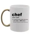 Чашка з кольоровою ручкою Chef noun Золото фото