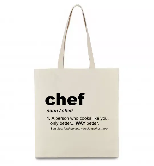 Эко-сумка Chef noun Бежевый фото