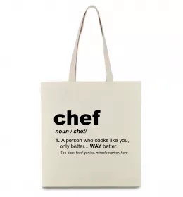 Эко-сумка Chef noun Бежевый фото