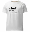 Мужская премиум футболка Chef noun Белый фото
