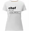 Жіноча преміум футболка Chef noun Білий фото