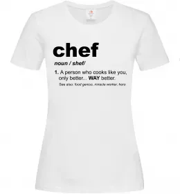 Женская футболка Chef noun Белый фото