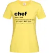 Жіноча футболка Chef noun Лимонний фото