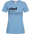 Жіноча футболка Chef noun Блакитний фото