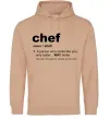Мужская толстовка (худи) Chef noun Песочный фото