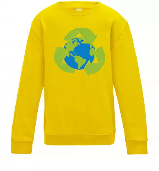 Дитячий світшот Переробка Сонячно жовтий фото