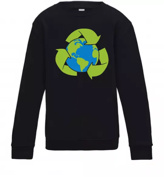 Дитячий світшот Переробка Чорний фото