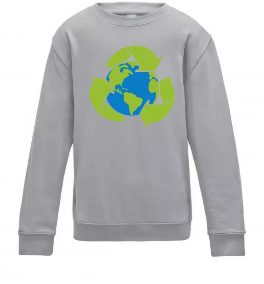 Дитячий світшот Переробка Сірий меланж фото