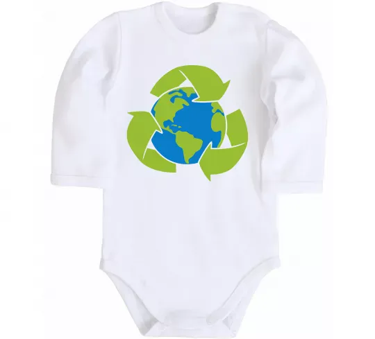 Дитячий бодік Переробка Білий фото