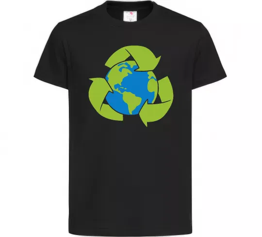 Дитяча футболка Переробка Чорний фото