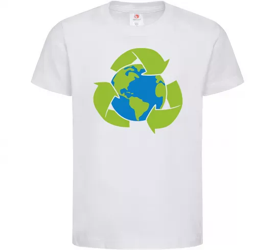 Дитяча футболка Переробка Білий фото