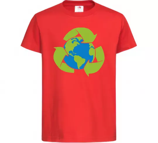 Дитяча футболка Переробка Червоний фото