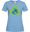 Жіноча футболка Переробка Блакитний фото