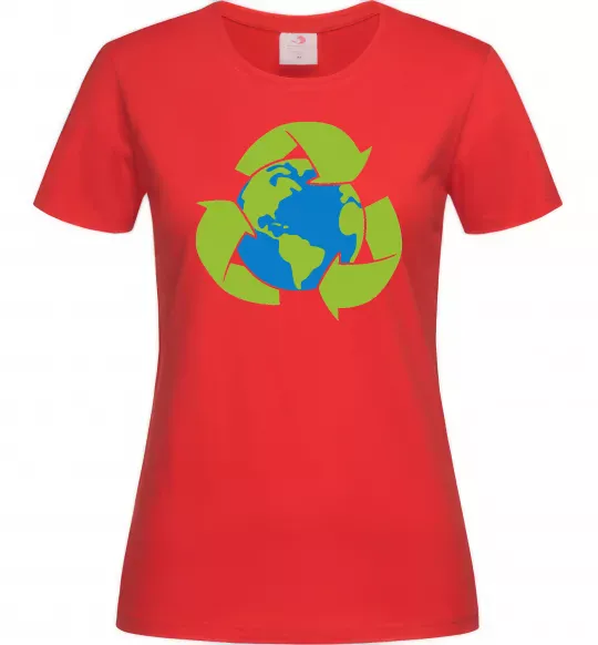 Жіноча футболка Переробка Червоний фото