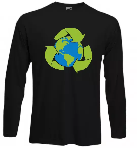 Лонгслив Переробка Черный фото