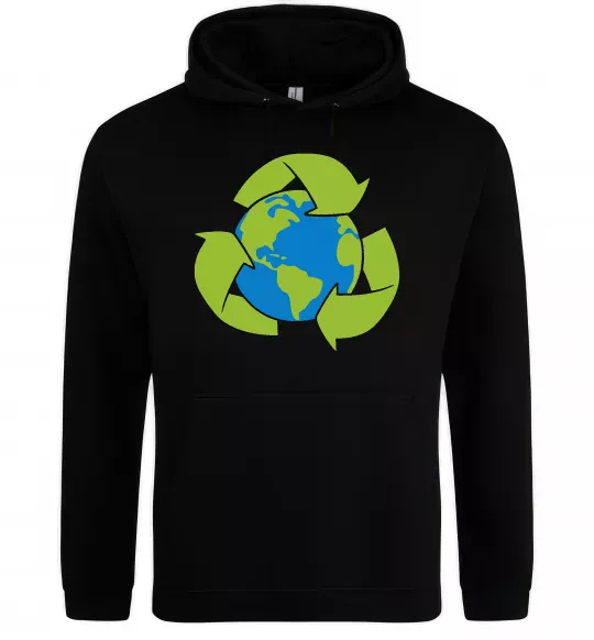 Чоловіча толстовка (худі) Переробка Чорний фото