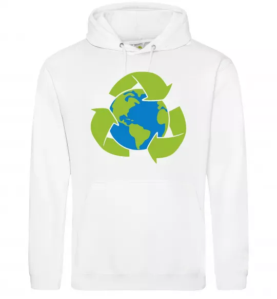 Чоловіча толстовка (худі) Переробка Білий фото