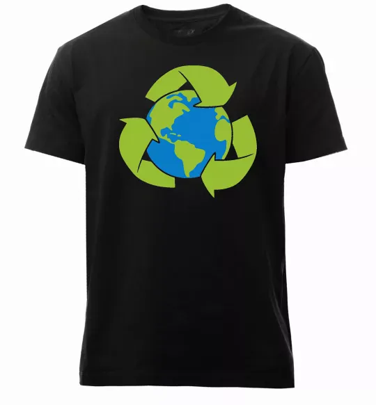 Мужская премиум футболка Переробка Черный фото