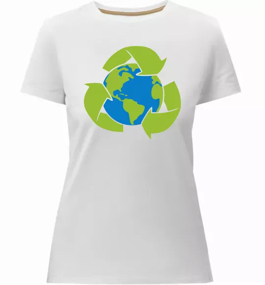 Женская премиум футболка Переробка Белый фото