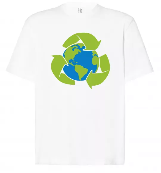 Футболка Оверсайз Переробка Белый фото